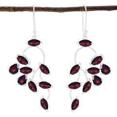 Garnet-Latin-American-Eliza-multiple-Dangle-Red-Sterling-Silver-Earring