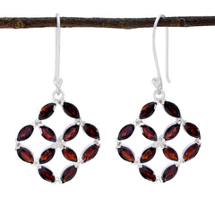 Garnet-Middle-Eastern-Elena-multiple-Dangle-Red-Sterling-Silver-Earring