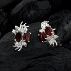 Garnet-Latin-American-Lea-multiple-Stud-Red-925-Silver-Earring