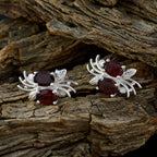 Garnet-Latin-American-Lea-multiple-Stud-Red-925-Silver-Earring