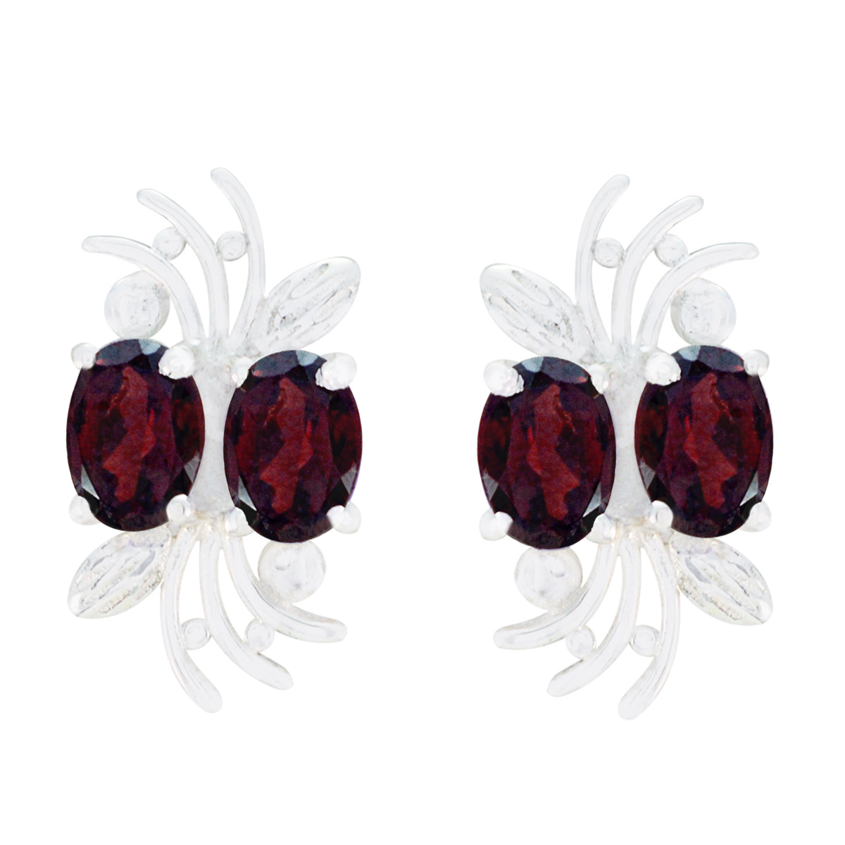 Garnet-Latin-American-Lea-multiple-Stud-Red-925-Silver-Earring