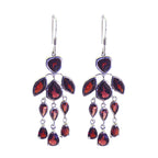 Garnet-Moroccan-Chloe-multiple-Dangle-Red-925-Silver-Earring