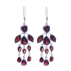 Garnet-Moroccan-Chloe-multiple-Dangle-Red-925-Silver-Earring