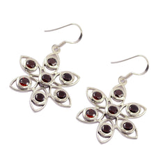 Garnet-American-Clara-multiple-Dangle-Red-Silver-Earring