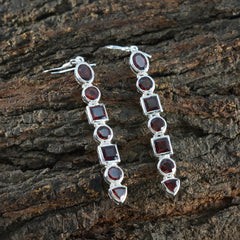 Granat-Französisch-Soo-jin-mehrere-Ohrhänger-Rot-Sterling-Silber-Ohrring