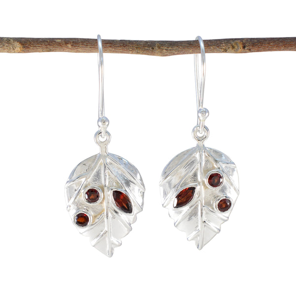 Garnet-Middle-Eastern-Ellie-multiple-Dangle-Red-92.5-Silver-Earring