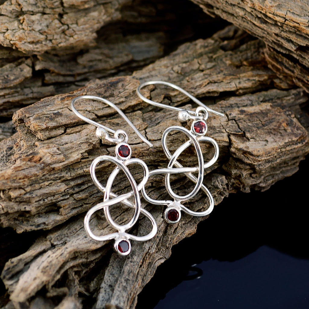 Garnet-German-Wen-multiple-Dangle-Red-Sterling-Silver-Earring