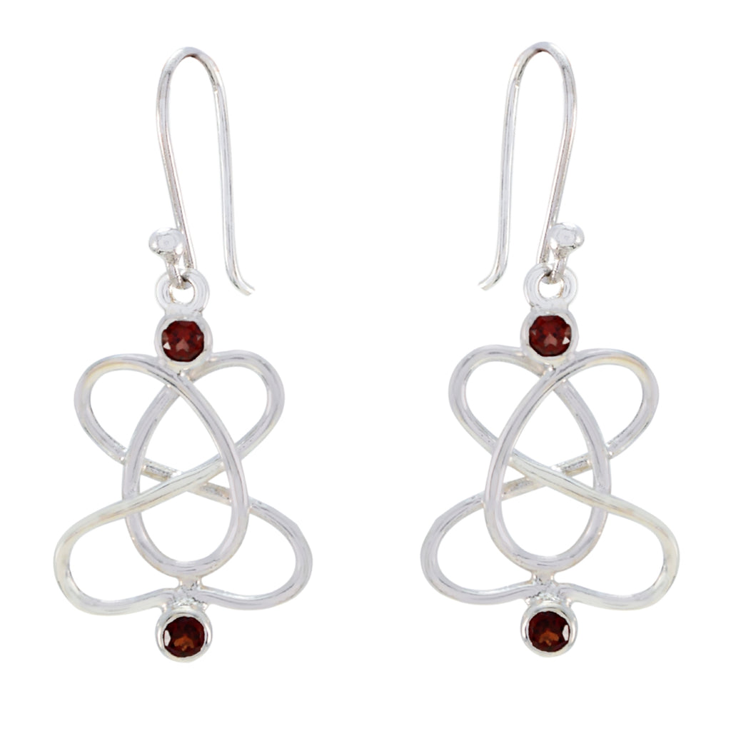 Garnet-German-Wen-multiple-Dangle-Red-Sterling-Silver-Earring