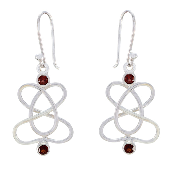 Garnet-German-Wen-multiple-Dangle-Red-Sterling-Silver-Earring
