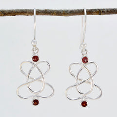 Garnet-German-Wen-multiple-Dangle-Red-Sterling-Silver-Earring