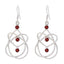 Garnet-Korean-Mathilde-multiple-Dangle-Red-925-Sterling-Silver-Earring