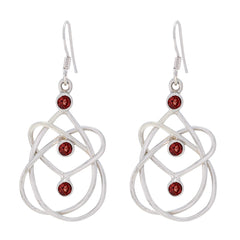 Garnet-Korean-Mathilde-multiple-Dangle-Red-925-Sterling-Silver-Earring