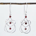 Garnet-Korean-Mathilde-multiple-Dangle-Red-925-Sterling-Silver-Earring