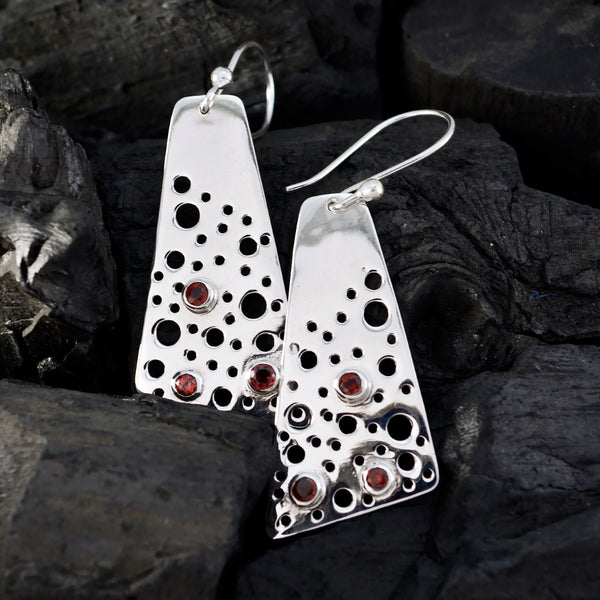 Garnet-African-Xiu-multiple-Dangle-Red-92.5-Silver-Earring