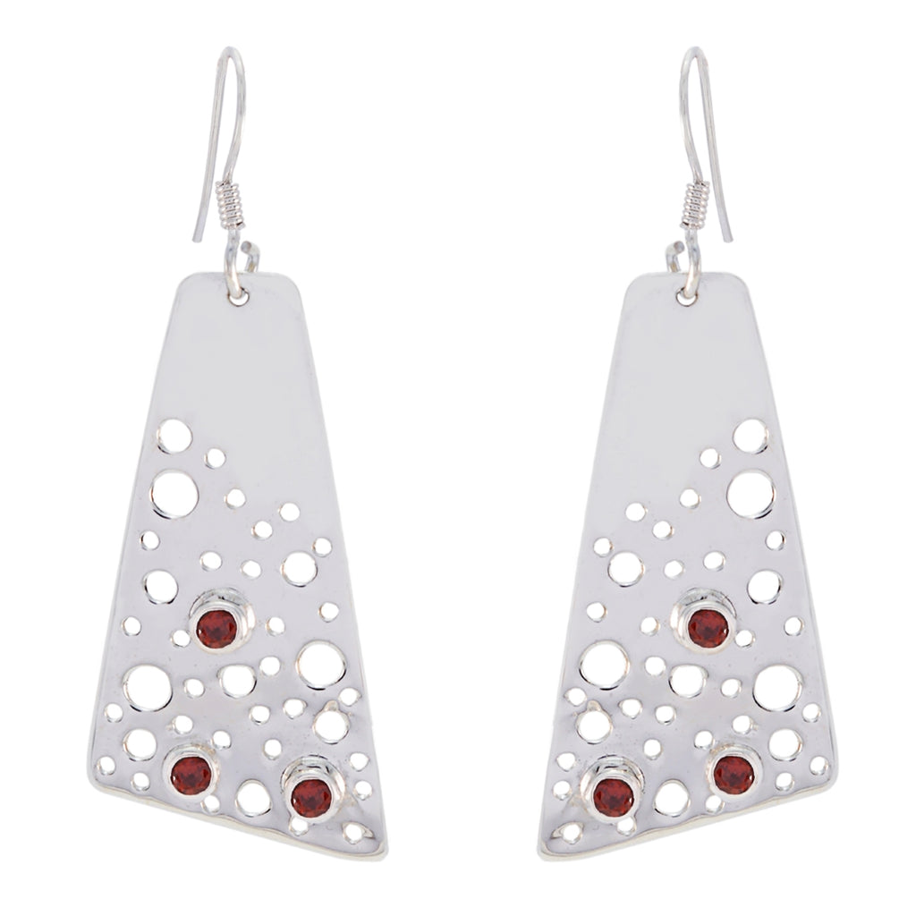 Garnet-African-Xiu-multiple-Dangle-Red-92.5-Silver-Earring