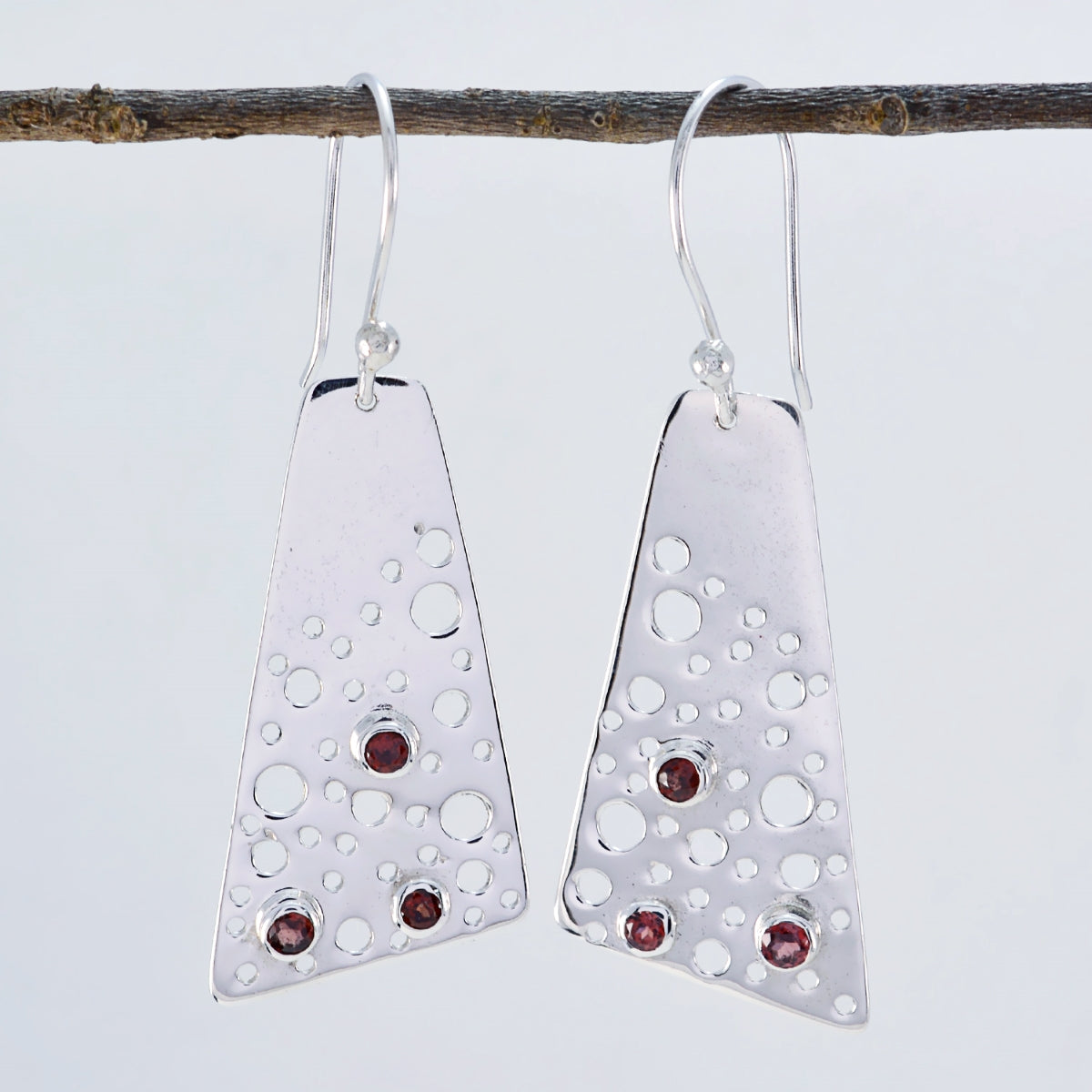 Garnet-African-Xiu-multiple-Dangle-Red-92.5-Silver-Earring