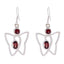 Garnet-Latin-American-Olivia-multiple-Dangle-Red-Silver-Earring