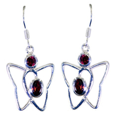 Garnet-Latin-American-Olivia-multiple-Dangle-Red-Silver-Earring