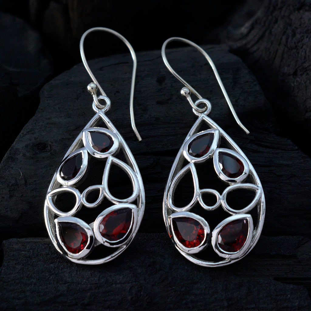 Garnet-Italian-Teresa-multiple-Dangle-Red-925-Silver-Earring