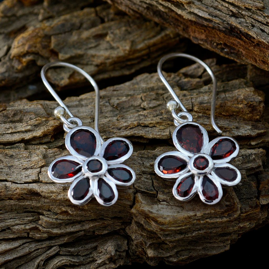 Garnet-French-Li-Lee-multiple-Dangle-Red-925-Sterling-Silver-Earring