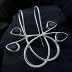 Garnet-Korean-Sakura-multiple-Dangle-Red-925-Silver-Earring