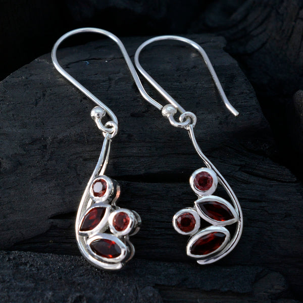 Garnet-Russian-Yan-multiple-Dangle-Red-Silver-Earring