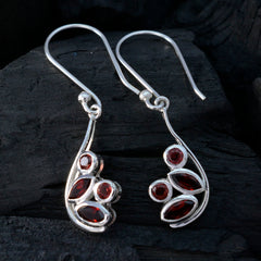 Garnet-Russian-Yan-multiple-Dangle-Red-Silver-Earring