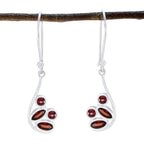 Garnet-Russian-Yan-multiple-Dangle-Red-Silver-Earring