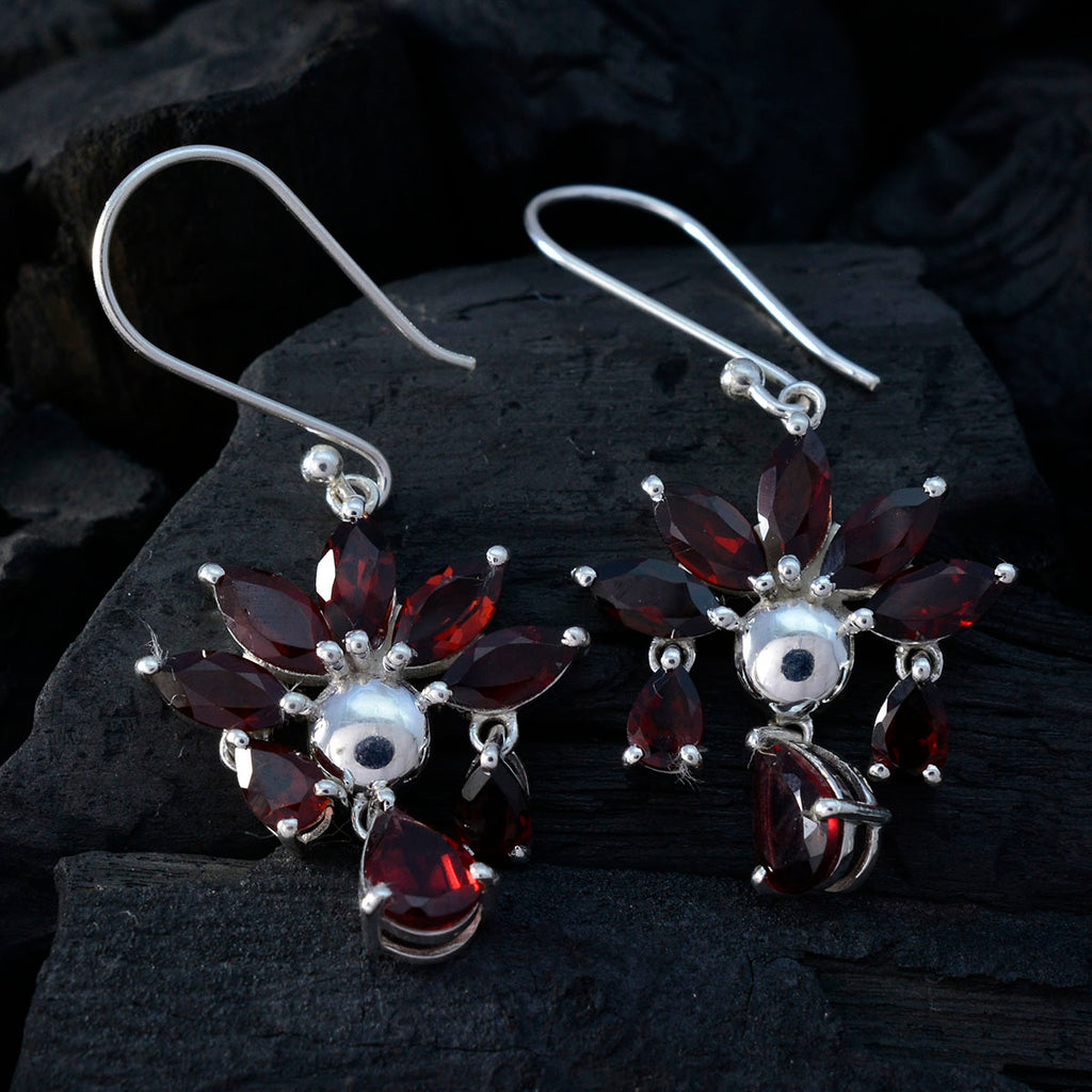 Garnet-Middle-Eastern-Xiu-multiple-Dangle-Red-925-Sterling-Silver-Earring