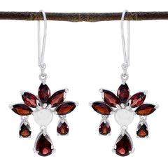Garnet-Middle-Eastern-Xiu-multiple-Dangle-Red-925-Sterling-Silver-Earring