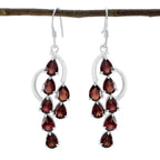 Garnet-African-Amelia-multiple-Dangle-Red-Sterling-Silver-Earring