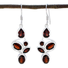 Garnet-Moroccan-Aria-Penta-Dangle-Red-92.5-Silver-Earring