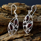 Garnet-American-Aurora-Toi-et-Moi-Dangle-Red-Silver-Earring