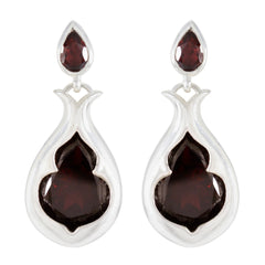 Garnet-American-Emilia-Toi-et-Moi-Stud-Red-Silver-Earring