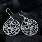 Garnet-Middle-Eastern-Ivy-quarter-Dangle-Red-925-Silver-Earring