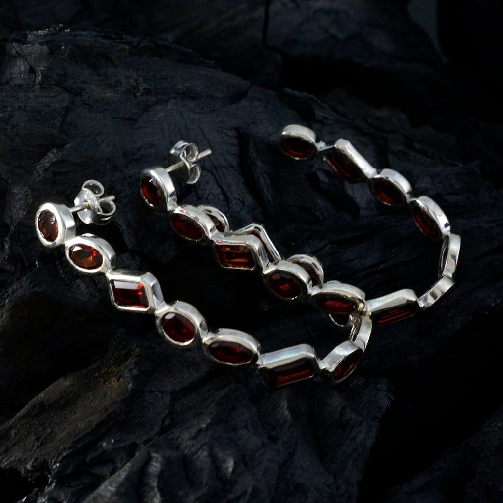 Garnet-Latin-American-Katharina-multiple-Stud-Red-Sterling-Silver-Earring