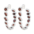 Garnet-Latin-American-Katharina-multiple-Stud-Red-Sterling-Silver-Earring
