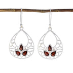Garnet-African-Layla-Trilogy-Dangle-Red-925-Sterling-Silver-Earring