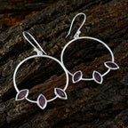 Garnet-American-Lily-Trilogy-Dangle-Red-92.5-Silver-Earring