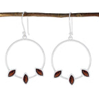 Garnet-American-Lily-Trilogy-Dangle-Red-92.5-Silver-Earring