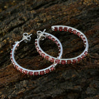 Garnet-Italian-Skylar-multiple-Stud-Red-92.5-Silver-Earring