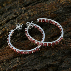 Garnet-Italian-Skylar-multiple-Stud-Red-92.5-Silver-Earring