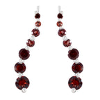 Garnet-Latin-American-Xiu-multiple-EarCuff-Red-Silver-Earring
