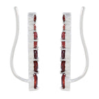 Garnet-Latin-American-Xiu-multiple-EarCuff-Red-Silver-Earring