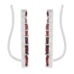 Garnet-Latin-American-Xiu-multiple-EarCuff-Red-Silver-Earring