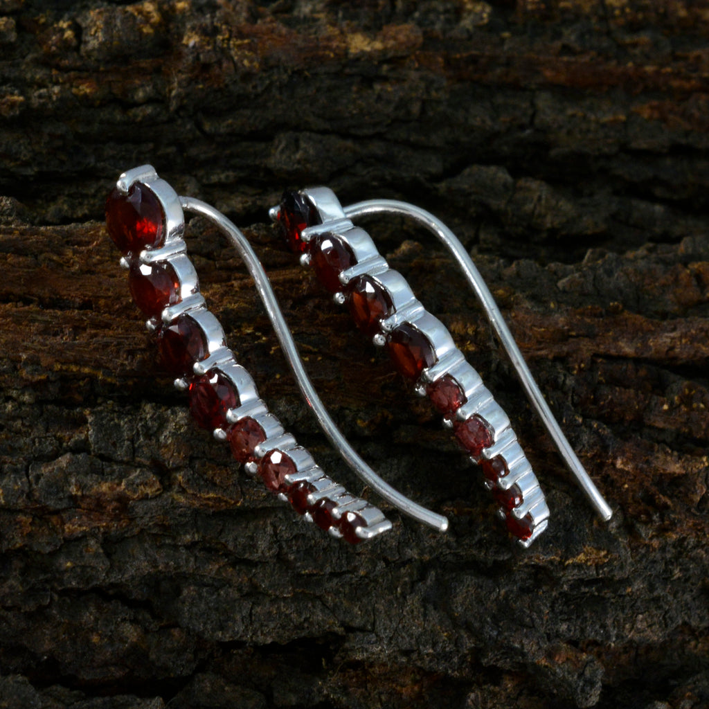 Garnet-Egyptian-Alejandra-multiple-EarCuff-Red-Sterling-Silver-Earring