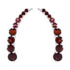Garnet-Egyptian-Alejandra-multiple-EarCuff-Red-Sterling-Silver-Earring