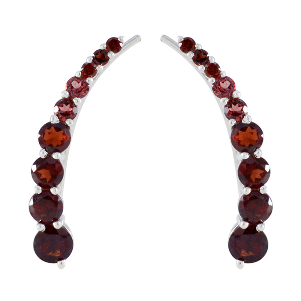 Garnet-Egyptian-Alejandra-multiple-EarCuff-Red-Sterling-Silver-Earring