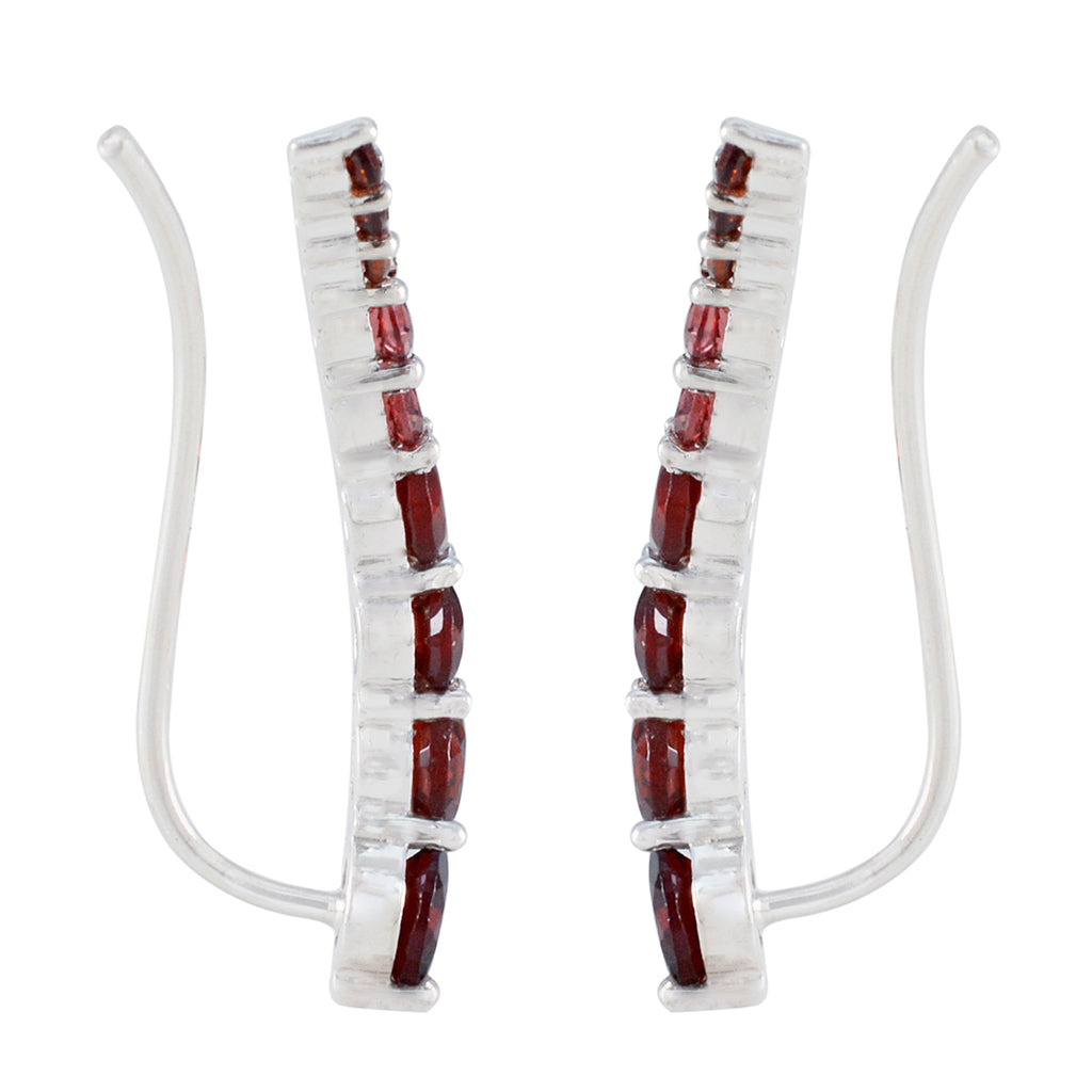 Garnet-Egyptian-Alejandra-multiple-EarCuff-Red-Sterling-Silver-Earring