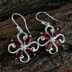 Garnet-Middle-Eastern-Bianca-quarter-Dangle-Red-925-Silver-Earring